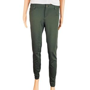 New York & Co Soho Mid Rise Olive Pants Size 6 Regular Tapered Skinny Fit